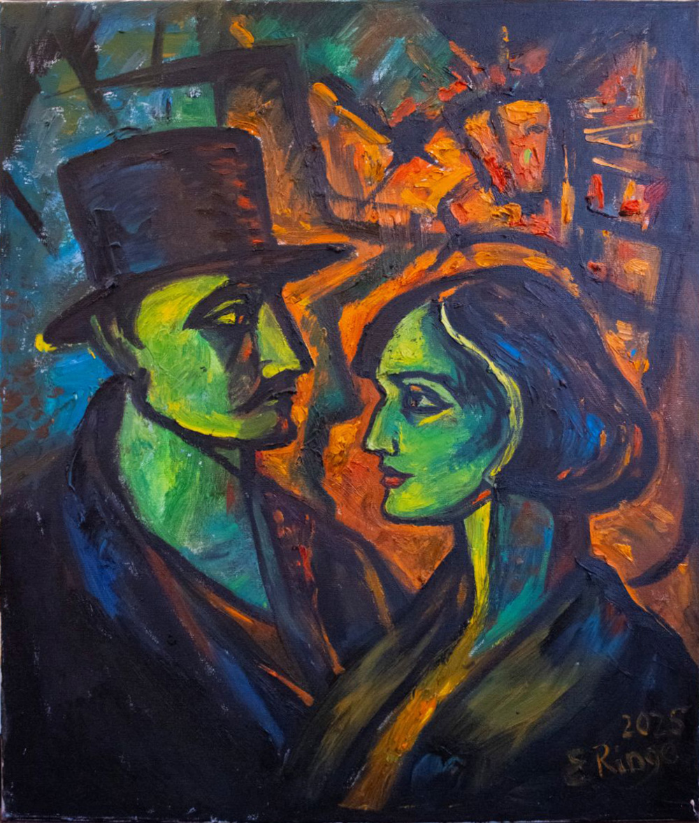 "Rendez-vouz" - painting by Elena Ringo from The Curse of Modigliani